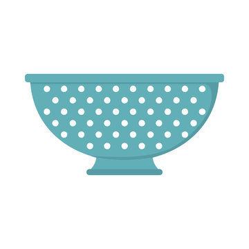 Colander dish cartoon icon. Kitchen tool, cookware and kitchenware vector illustration for you kitchen design