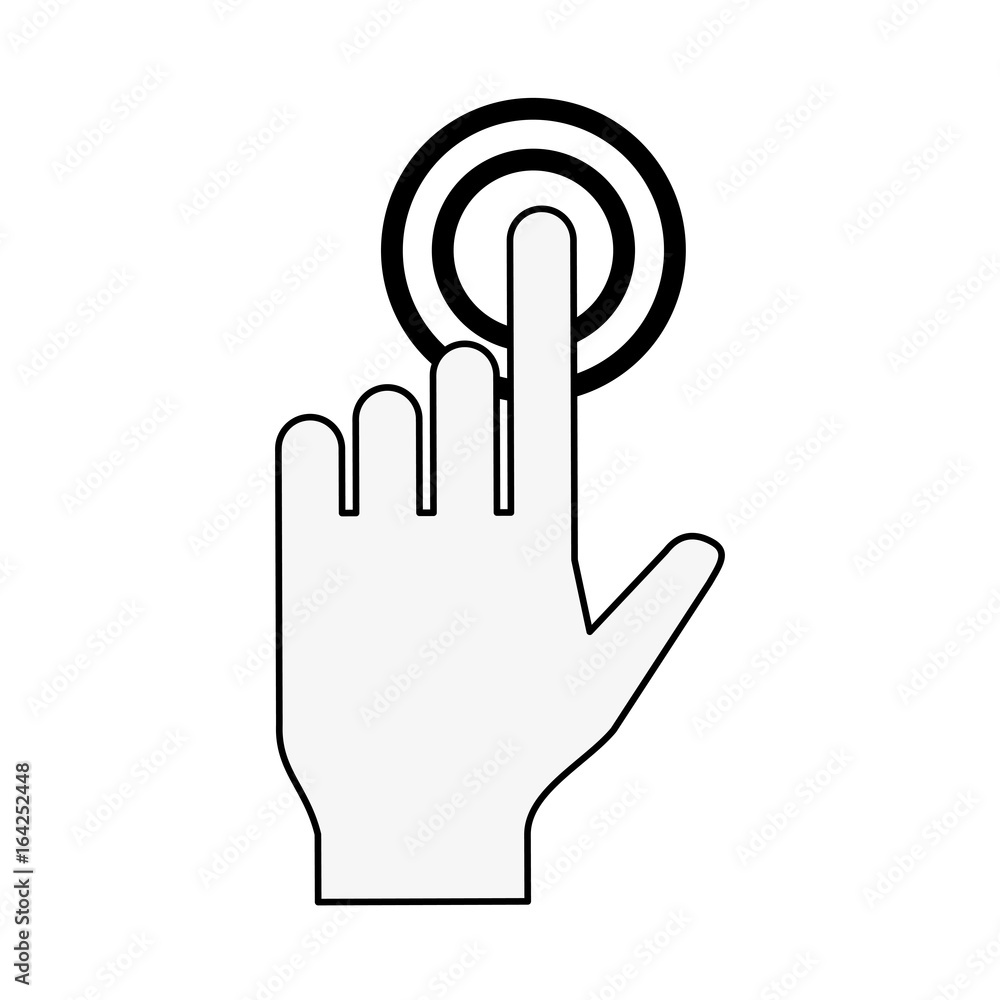 Poster hand cursor clicking icon image