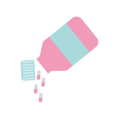 bottle drugs isolated icon vector illustration design