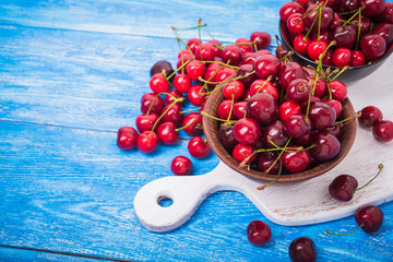 red fresh cherry fruit