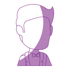 avatar man icon over white background vector illustration