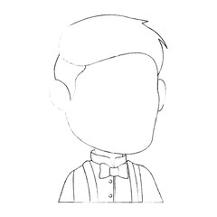 avatar man icon over white background vector illustration