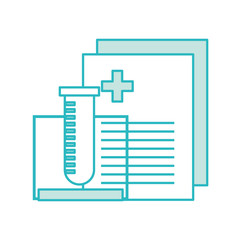 tube test with medical order document icon vector illustration design