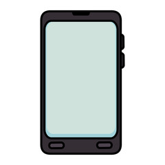 smartphone device icon over white background vector illustration