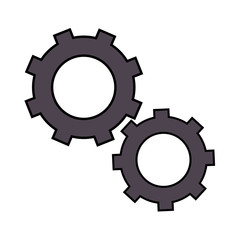 gear wheels icon over white background vector illustration