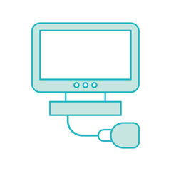 Ultrasound monitor isolated icon vector illustration design