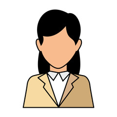 businesswoman icon over white background vector illustration