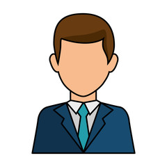 businessman icon over white background colorful design vector illustration