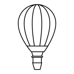 air balloon icon over white background vector illustration