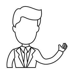 businessman icon over white background vector illustration