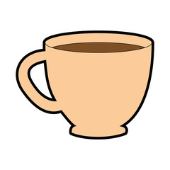 coffee mug icon over white background vector illustration