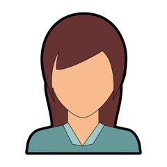 businesswoman icon over white background vector illustration