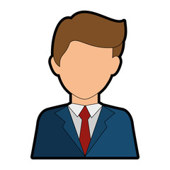 businessman icon over white background colorful design vector illustration