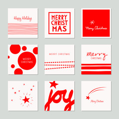 zestaw dekoracyjnych kartek świątecznych - 164255215
