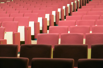 Comfortable chairs in modern audience hall