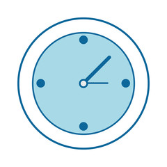 clock icon over white background vector illustration