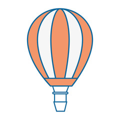 Naklejka premium air balloon icon over white background vector illustration