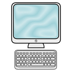 computer icon over white background vector illustration