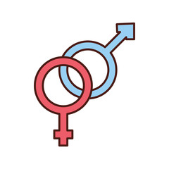 male and female symbol vector illustration design