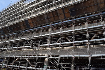 工事現場の足場