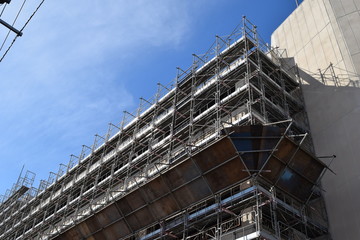 工事現場の足場