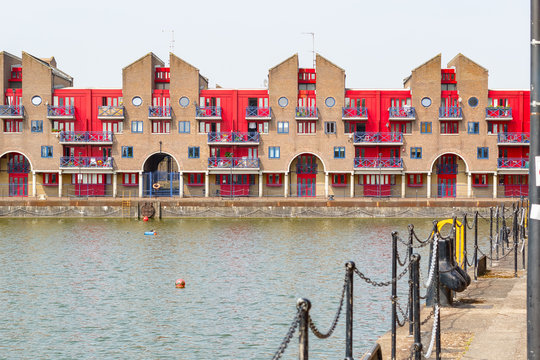 Dockside apartments at Shadwell Basin, part of London Docks in London