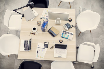 Business table in office