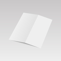 Mock up opened magazine, journal, booklet, postcard, flyer, business card or brochure . Vector Illustration.