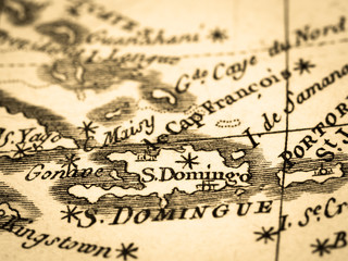古地図　ドミニカ共和国