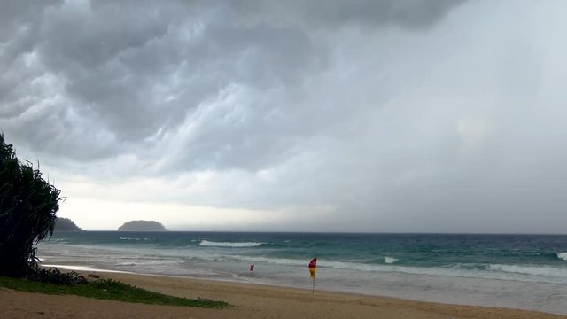 shelf cloud at Karon Beach Phuket Thailand