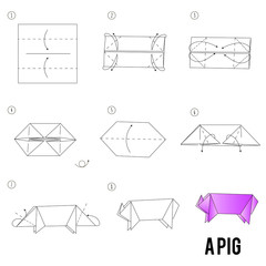 step by step instructions how to make origami A Bird.