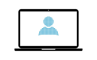 Pixel Icon Laptop - Person