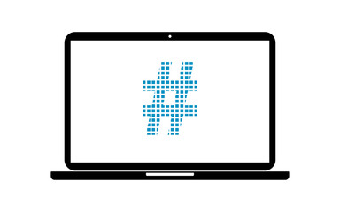 Pixel Icon Laptop - Raute