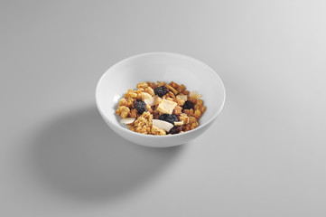 Bowl with a portion of muesli