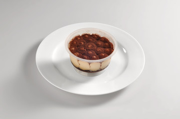 Cup of tiramisu dessert