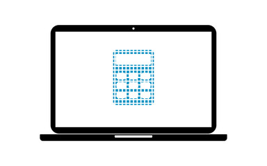 Pixel Icon Laptop - Taschenrechner