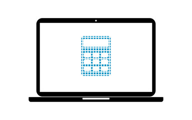 Pixel Icon Laptop - Taschenrechner