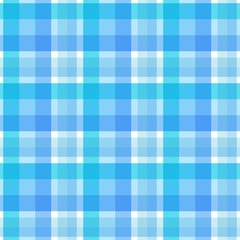 Blue plaid seamless pattern. Vector