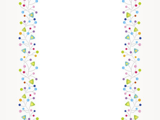 抽象的な花柄のフレーム