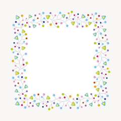 抽象的な花柄のフレーム