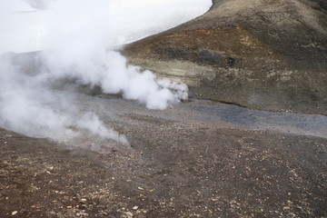 nature in hiking the laugavegur trail in Iceland