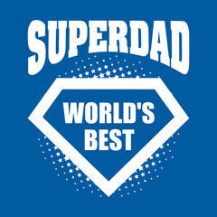 Superdad logo superhero World's best