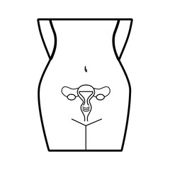 Female reproductive organ icon vector illustration design