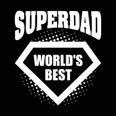 Obraz premium Superdad logo superhero World's best