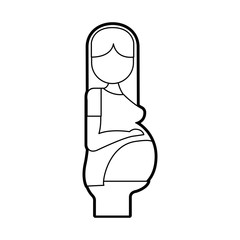 pregnant woman avatar character vector illustration design