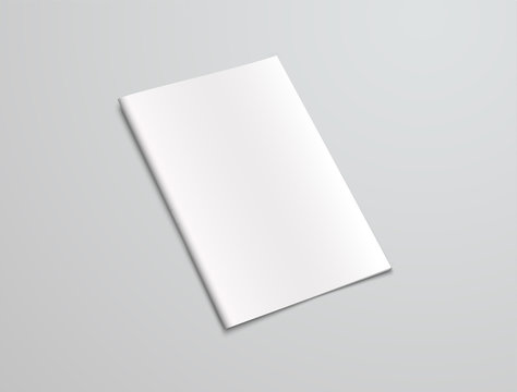 Mockup   white brochure on a gray background