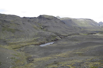 nature in hiking the laugavegur trail in Iceland