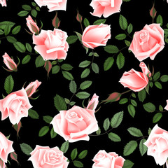 Roses seamless pattern.