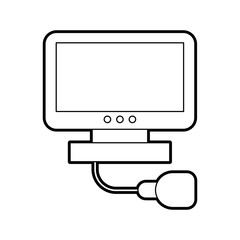 Ultrasound monitor isolated icon vector illustration design