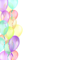 background with multicolored balloons